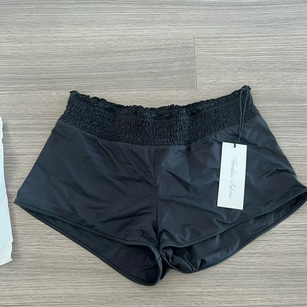 Frankie’s bikinis penny top and haven swim shorts